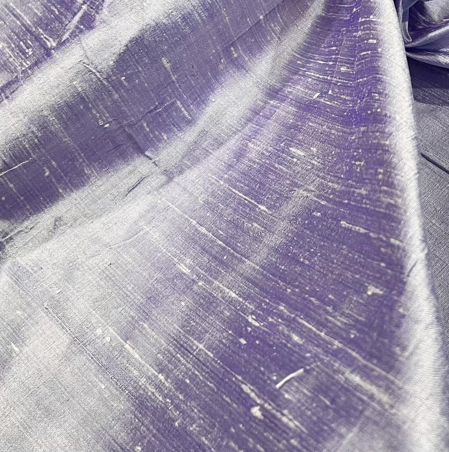 Lavender Iridescent 100% Silk Dupioni Fabric 54" Wide Sold by The Yard