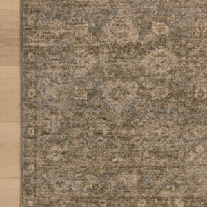 Loloi Magnolia Home by Joanna Gaines Junie Collection JUE-06 Lagoon/Natural 7'-10" x 10'-2", .38" Pile Height, Area Rug