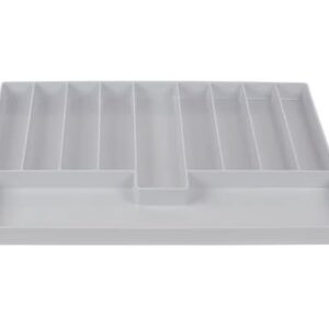 AmeriCan Goods 3/Pieces Dental 4/Section Large Drawer Organizer Tray, Dental Supply Cart Section Divided White Tray for Medical/Dental Supply