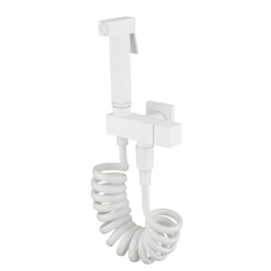 ifgswopq handheld bidet sprayer for toilet white bidet sprayer head for toilet handheld toilet bidet sprayer kit multi-functional all copper,white,1.5m spring hose (white 1.5m spring hose) (white 1.