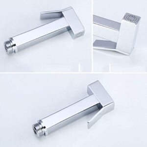 ifgswopq Handheld Toilet Bidet Faucet Sprayer Electroplating Square Bidet Spray Bathroom Floor Cleaning Shower Nozzle