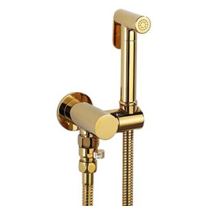 ifgswopq toilet sprayer bidet handheld bidet sprayer toilet bidet shower hose cold water brass gold douche spray kit for women,b (c)