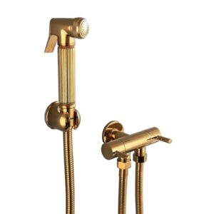 ifgswopq handheld bidet sprayer for toilet gold bidet sprayer head hand held toilet bidet sprayer pressurized flush all copper,gold,1 hole (gold 2 holes) (gold 2 holes)