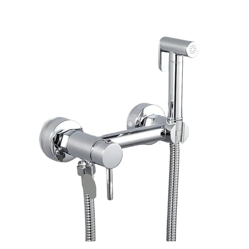 ifgswopq Brass Bidet Faucet Gold Toilet Faucet Handheld Toilet Bidet Sprayer Hygienic Shower Hot and Cold Mixer Shower Head (Color : A5090) (A5090)