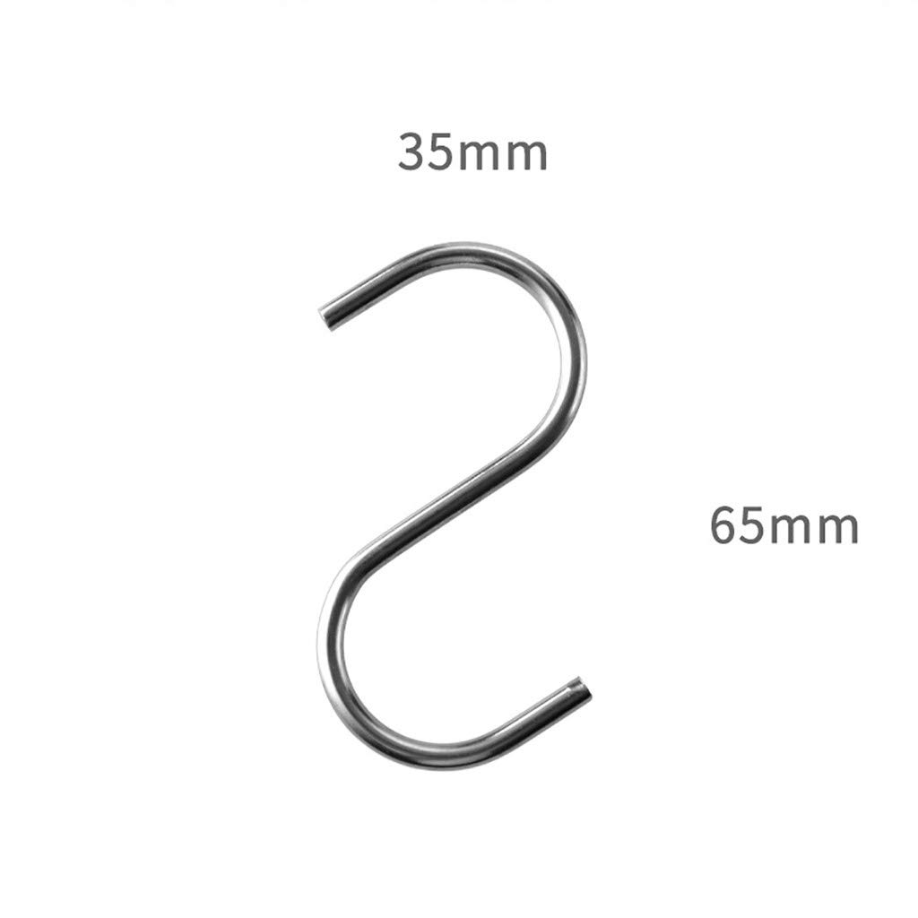 10 Pack S Shaped Hooks, Heavy Duty Metal Closet Hooks, for Hanging Plants, Kitchen Utensil, Pots and Pans, Clothes, Towels, Bags, 2.55 Inch