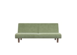 huyaster 66.5" armless futon sofa bed，corduroy (sage green)