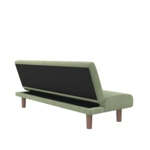 Huyaster 66.5" Armless Futon Sofa Bed，Corduroy (Sage Green)