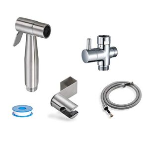 ifgswopq handheld toilet bidet sprayer kit stainless steel hand bidet faucet for bathroom hand sprayer shower self cleaning