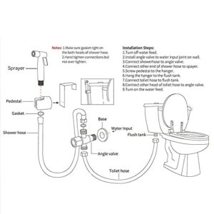 ifgswopq Hand Held Toilet Bidet Sprayer Brushed Gold Stainless Steel Douche Kit Faucet Washer Cleaning(Color:D) (D)