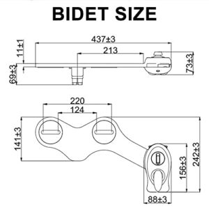 ifgswopq Non-Electric Bidet Toilet Seat Anal Single Left Handle (D 1)