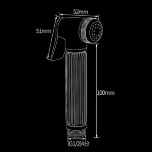 ifgswopq Hand Held Bidet Shower Bidet Sprayer Black Copper Bidet Sprayer Toilet Bidet Faucet Lavatory Gun Bathroom Flushing Tap