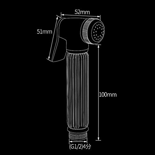 ifgswopq Hand Held Bidet Shower Bidet Sprayer Black Copper Bidet Sprayer Toilet Bidet Faucet Lavatory Gun Bathroom Flushing Tap