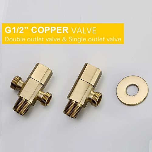 ifgswopq Hand Held Toilet Bidet Sprayer Brushed Gold Stainless Steel Douche Kit Faucet Washer Cleaning(Color:D) (D)