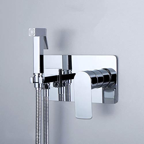 ifgswopq Handheld Toilet Bidet Faucet Sprayer Electroplating Square Bidet Spray Bathroom Floor Cleaning Shower Nozzle