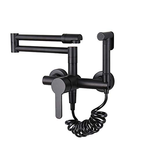 ifgswopq Black Bidet Sprayer Faucet Set with Cold and Hot Water Brass Handheld Toilet Bidet Attachment Pressure Cloth Diaper Washer Shower Sprayer Set/Style a (Style B) (Style F)