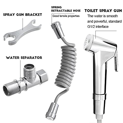 ifgswopq Toilet Bidet Sprayer Set Guns Shower Handheld Hand Faucet Bath Tap Head Self Cleaning