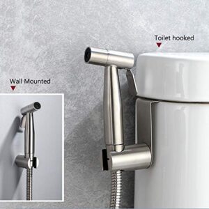 ifgswopq Handheld Toilet Bidet Sprayer Kit Stainless Steel Hand Bidet Faucet for Bathroom Hand Sprayer Shower Self Cleaning