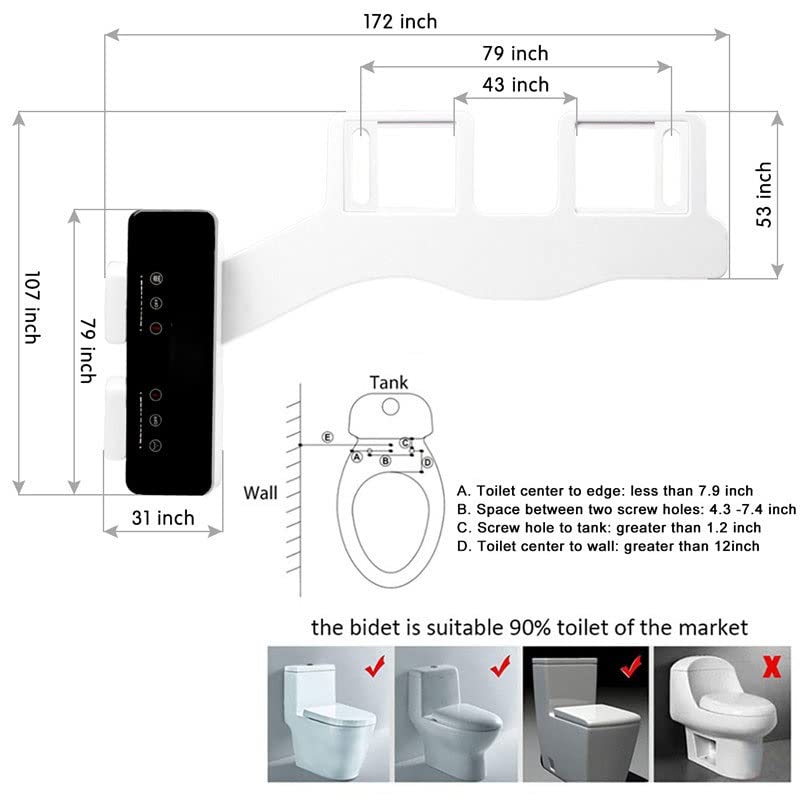 ifgswopq Bidet Toilet Seat Attachment Non-Electric Mechanical Bathroom Washing Nozzle Sprinkler Fresh, 1 (D 1)