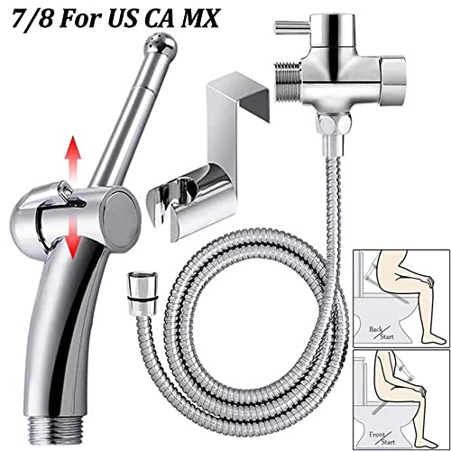 ifgswopq Handheld Toilet Bidet Sprayer Set Kit Stainless Steel Hand Faucet for Bathroom Shower Head Self Cleaning (Color : E) (E)