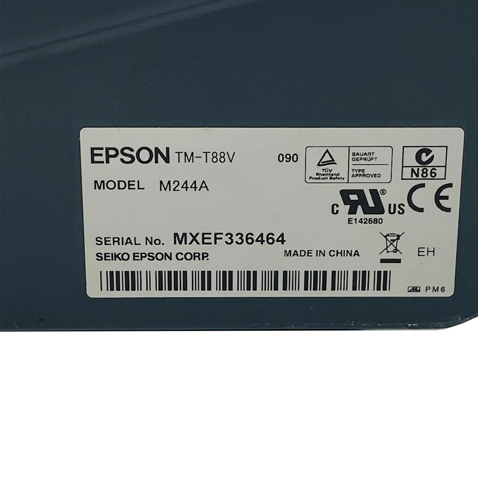 Epson TM-T88V M244A Compact POS Thermal Receipt Printer USB Plus Power, Bundle with AC Adapter