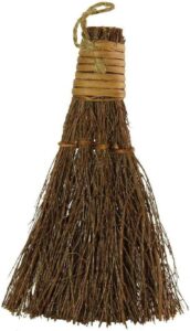 highly scented cinnamon broom - 6 inch heather broom stick with rope loop for easy hanging - traditional and rustic kitchen decor, witchy home decor for halloween and holiday decorations