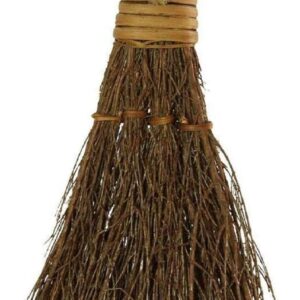 Highly Scented Cinnamon Broom - 6 inch Heather Broom Stick with Rope Loop for Easy Hanging - Traditional and Rustic Kitchen Decor, Witchy Home Decor for Halloween and Holiday Decorations