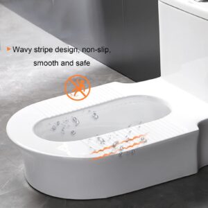 Ceramic Toilet, Squatting Dual-use One-piece Dual-use Double Flush Toilet With Stainless Steel Bidet Attachment for Toilet Seat Bidet (300mm) ()