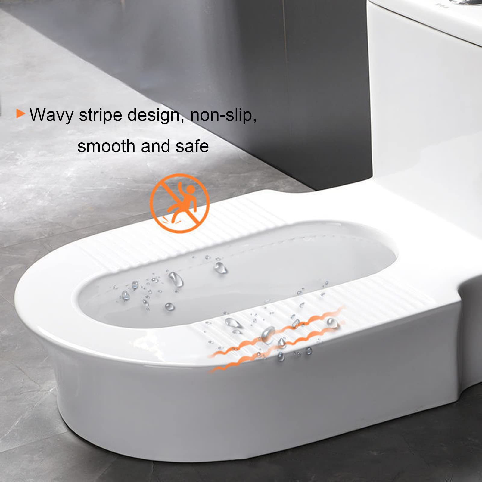 Ceramic Toilet, Squatting Dual-use One-piece Dual-use Double Flush Toilet With Stainless Steel Bidet Attachment for Toilet Seat Bidet (300mm) ()