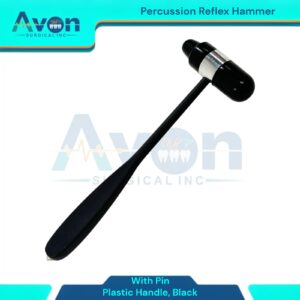 Plastic Buck Hammer with Thorn Feature, Black Plastic, Lightweight Double-Ended Head | Reflex Examination Diagnostics Instrument (1 Piece)