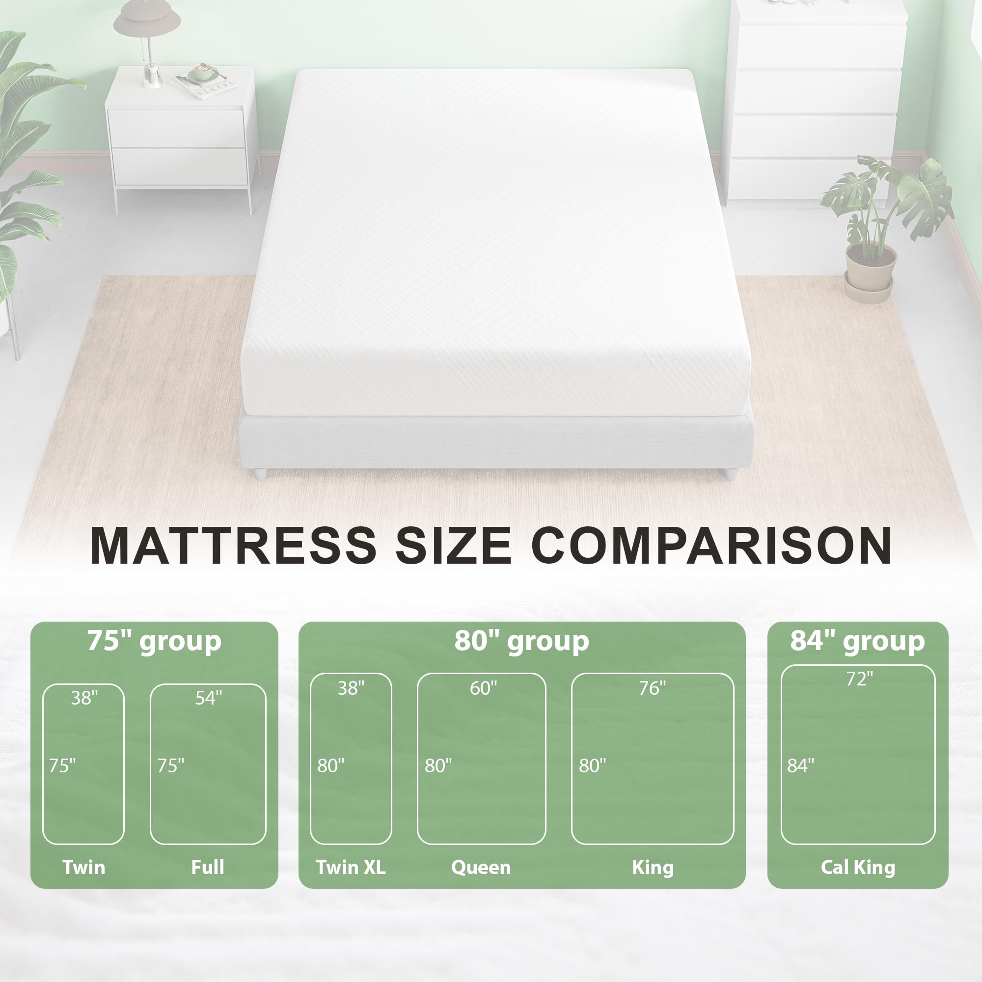 Emerspring 12'' Queen Cooling Gel Memory Foam Mattress with Removable Washable Cover, Medium, Bed in a Box, CertiPUR-US Certified, Made in USA, Apartment Essential