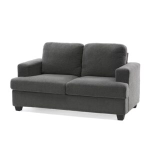 VanAcc Sofa, Loveseat Couch with Extra Deep Seats, Modern Sofa Couch- Comfy Sofa Couch for Living Room Apartment Lounge, Grey Bouclé