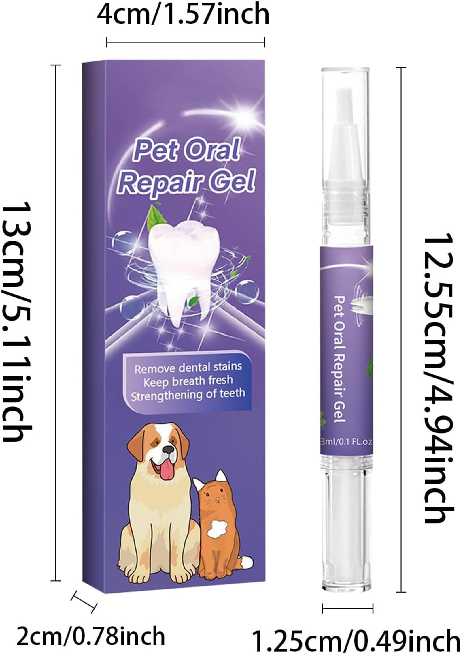 VOKETE Lettuce Pets Toothbrush, Lettuce Pets Dog Toothbrush, Lettuce Pet Oral Repair Gel, Lettuce Comfy Toothbrush Pen, Tooth Cleaning Pen for Dog Cats Dental Care Fresh Breath