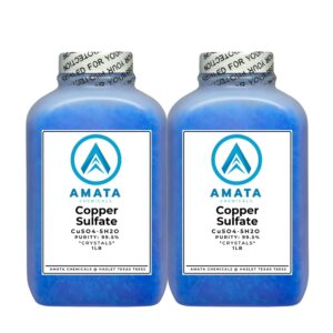 copper sulfate crystals 2 lbs, 99.5% pure, 1lb x 2 bottles