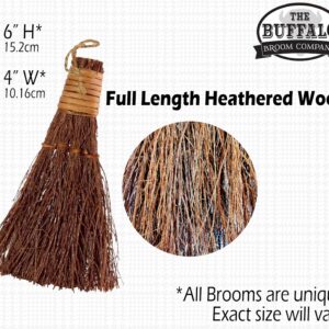 Highly Scented Cinnamon Broom - 6 inch Heather Broom Stick with Rope Loop for Easy Hanging - Traditional and Rustic Kitchen Decor, Witchy Home Decor for Halloween and Holiday Decorations