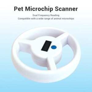 Pet Microchip Reader, USB Rechargeable Pet Chip ID Scanner, Support Dual Frequency Reading, Compact Animal ID Tag Scanner for Pets Dogs Cats