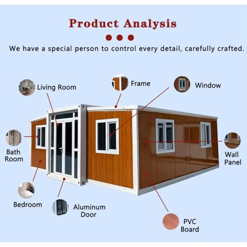 Modular Flat Pack Container Home 20ft 40ft Retro Style Modern Design Colors Can Be Selected Apartment Garden Villa