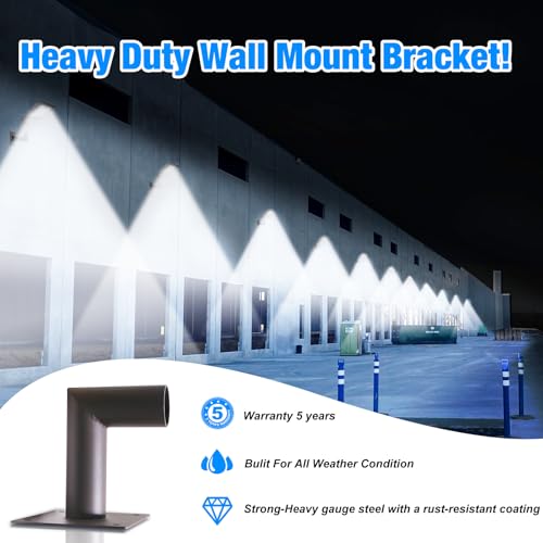 G GJIA led Parking lot Light with Wall Mount Bracket