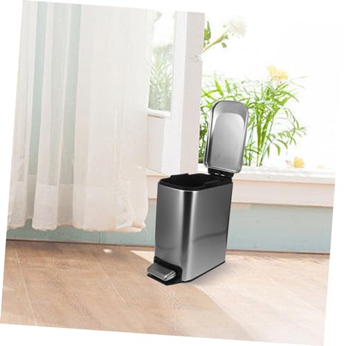 ROMISBABA Small Trash Can Trash Bin Garbage Can with Lid Trash Can Bathroom Trash Can for Bathroom Small Bathroom Trash Can Bath Trash Can with Lid Toilet Trash Can Foot Pedal Trash Can Abs