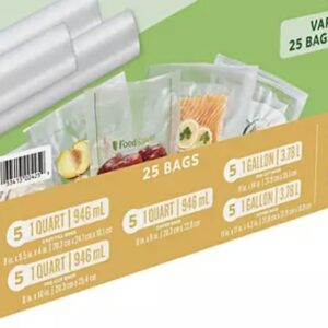 28-Piece Vacuum Seal Rolls and Vacuum Seal Bags Multipack Set (25 Bags / 3 Rolls)