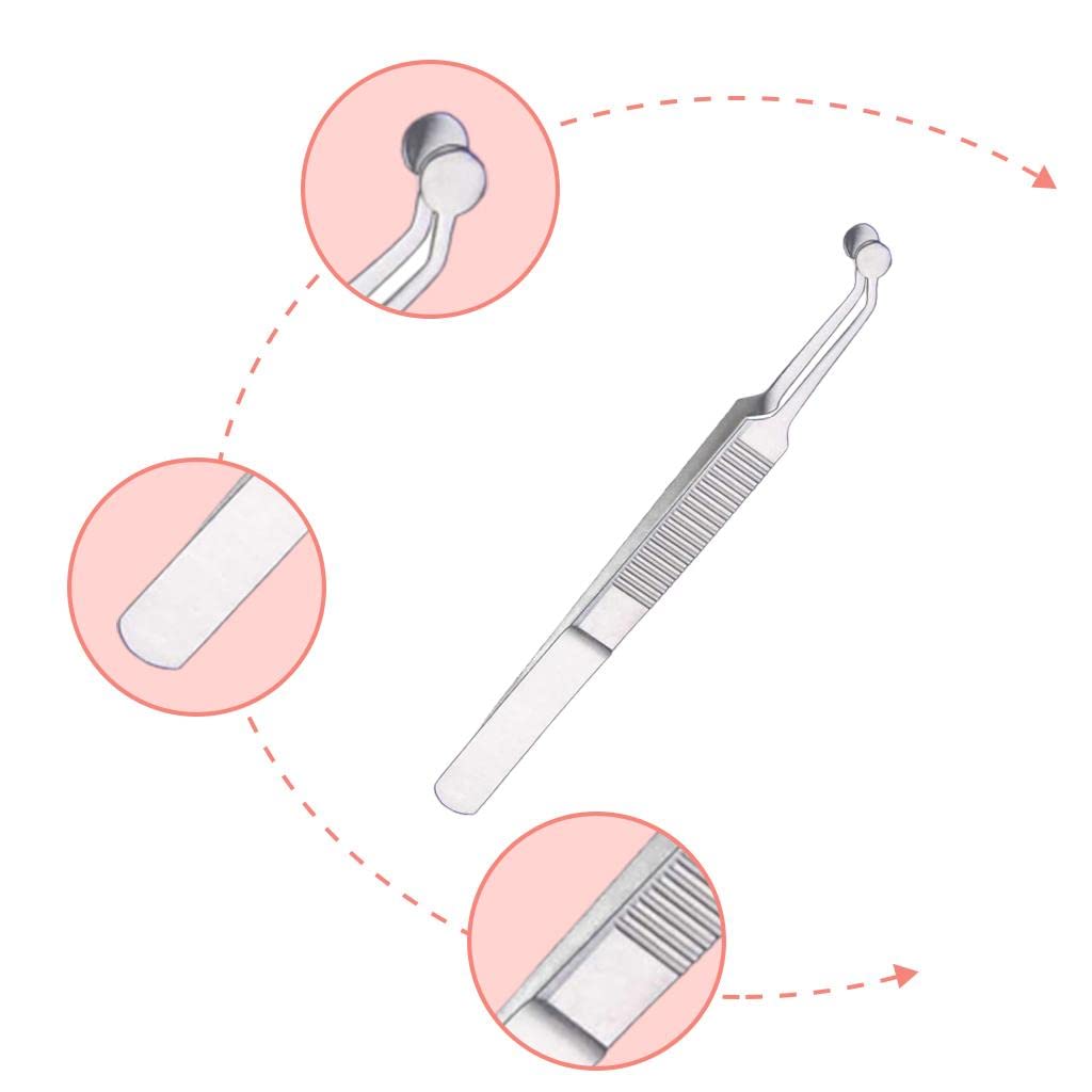 YWMJZEU Meibomian Gland Expressor Forceps Massage Eyelid Gentle Paddle 4.33 Inch