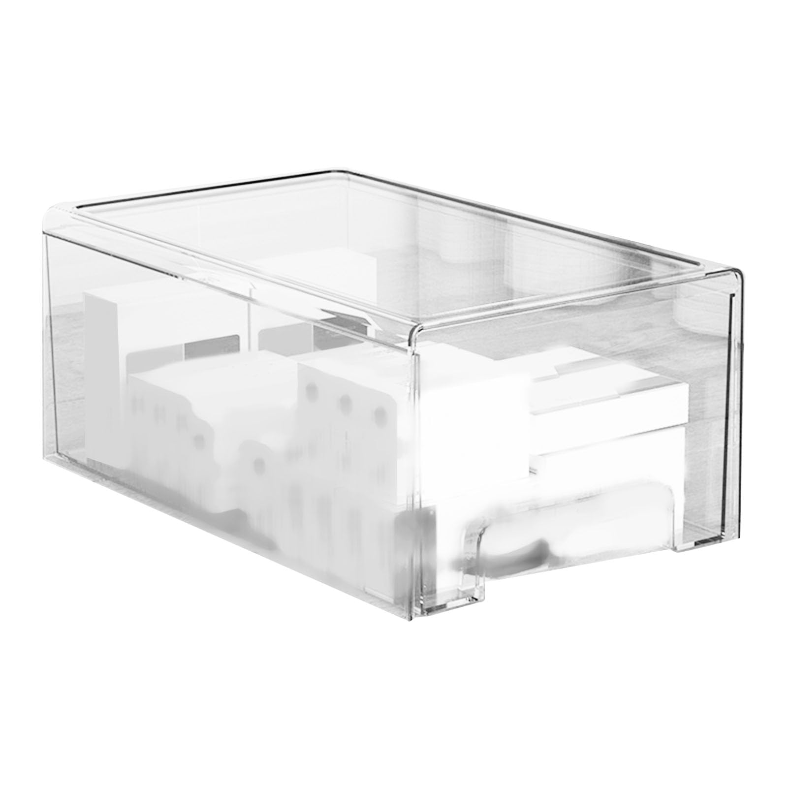 Clear Acrylic Drawer Organizer Dustproof Large Capacity Elegant Storage Box for Makeup Medicine Desktop Counter