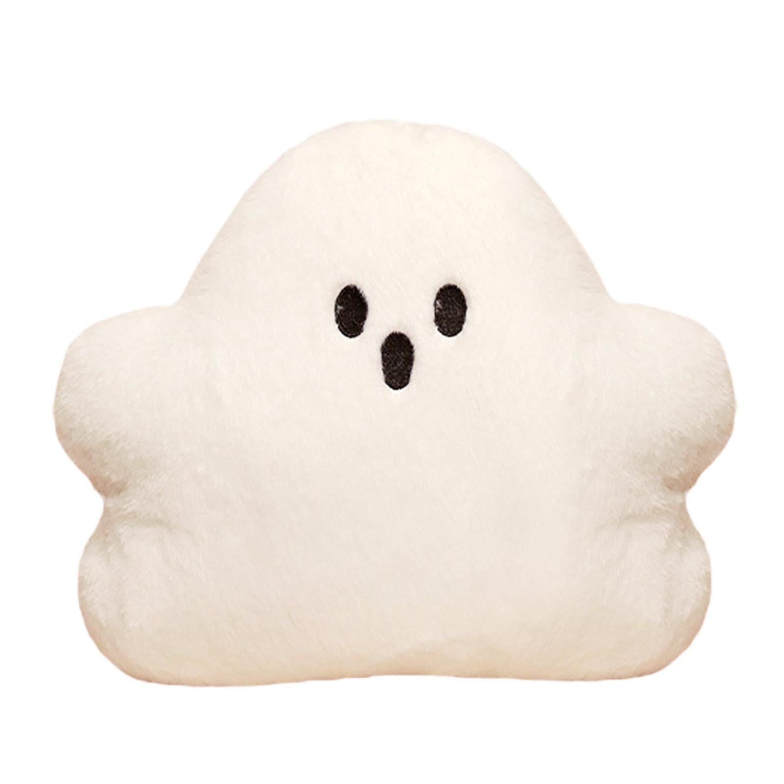 GEUGECY Ghost Plush Toy, Cute Ghost Plush Pillow, Soft Ghost Stuffed Animal Plush Ghost Plushies, Halloween Ghost Hugging Pillow, Halloween Plush Toys for Sofa Couch Bed Car Home Party Decoration