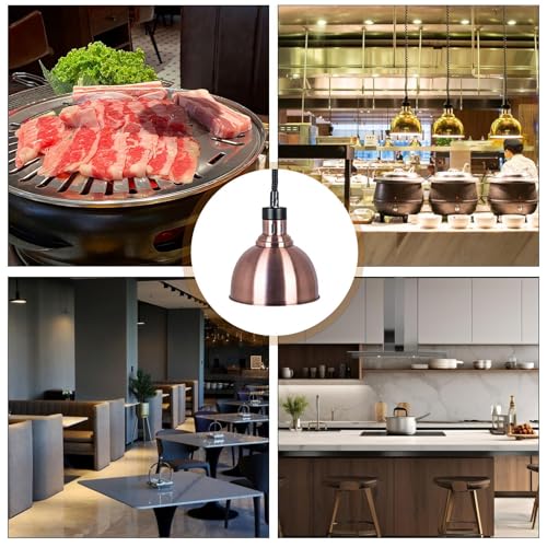 Food Heat Lamp | 200W Bulbs, Adjustable Professional Commercial Food Service Heat Lamp,Round Lampshade, Electric Catering Heat Lamp for Restaurant Buffet Home Kitchen 110V, 25CM