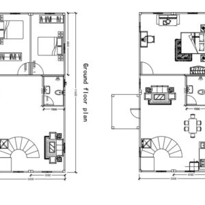 S.E.Q Double Story Fully Equipped Luxury prefab House, Expandable Container Villa with Balcony, Luxury Home, Stairs Fully Equipped 1 Kitchen 1 Bathroom bedrooms Free Bed Set