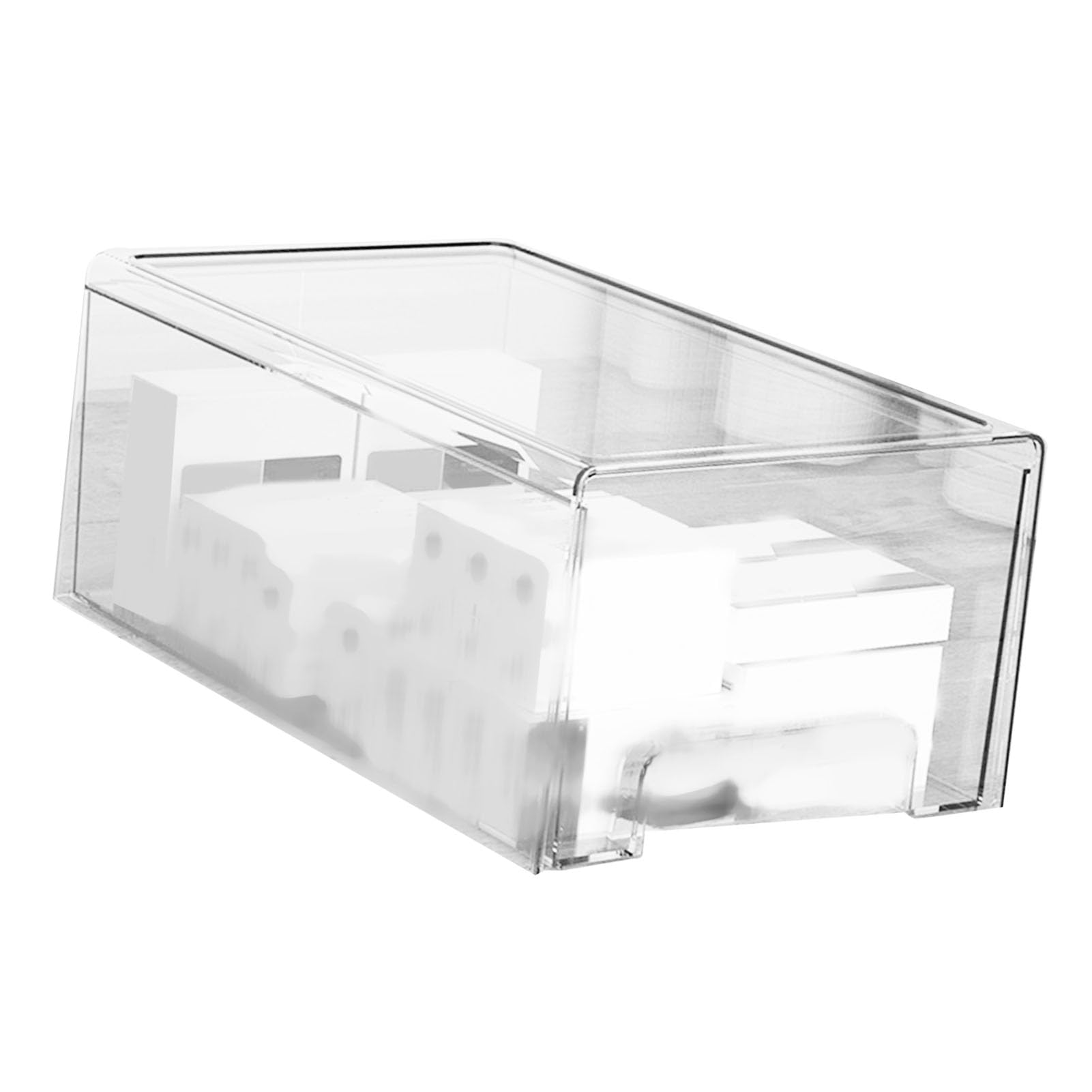 Clear Acrylic Drawer Organizer Dustproof Large Capacity Elegant Storage Box for Makeup Medicine Desktop Counter