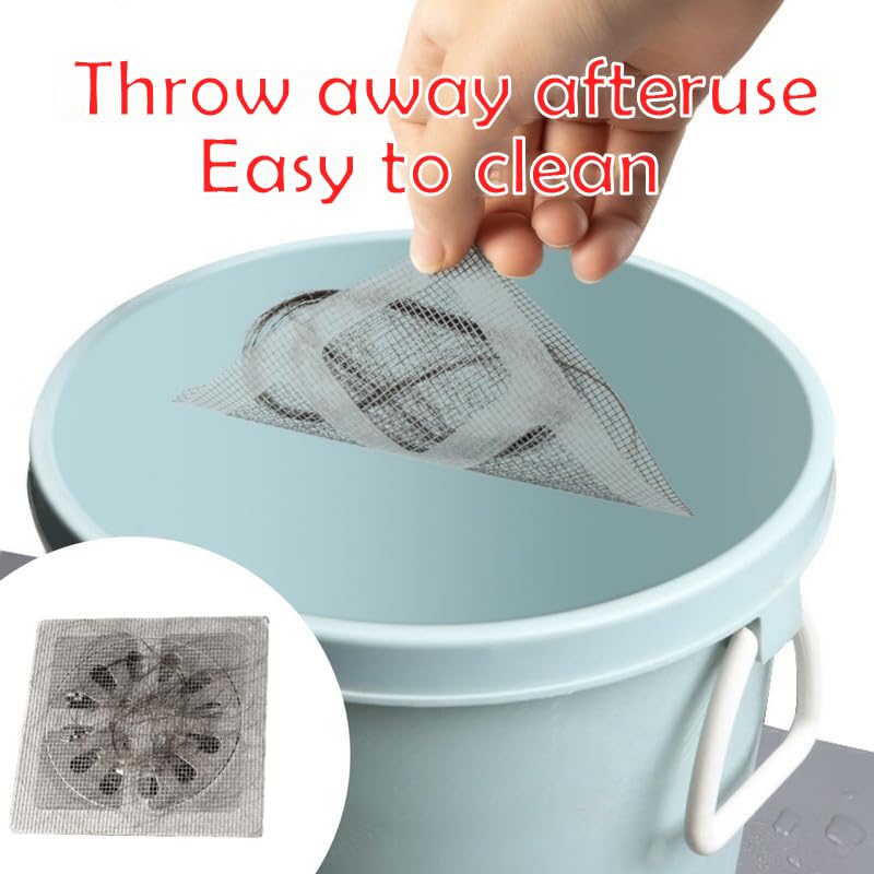 Disposable Drain Covers for Showers - Exceptional Hair Catcher, Shower Drain Cover Hair Catcher, Bathroom Drain Hair Catcher, and Disposal Drain Cover in One, 20PC