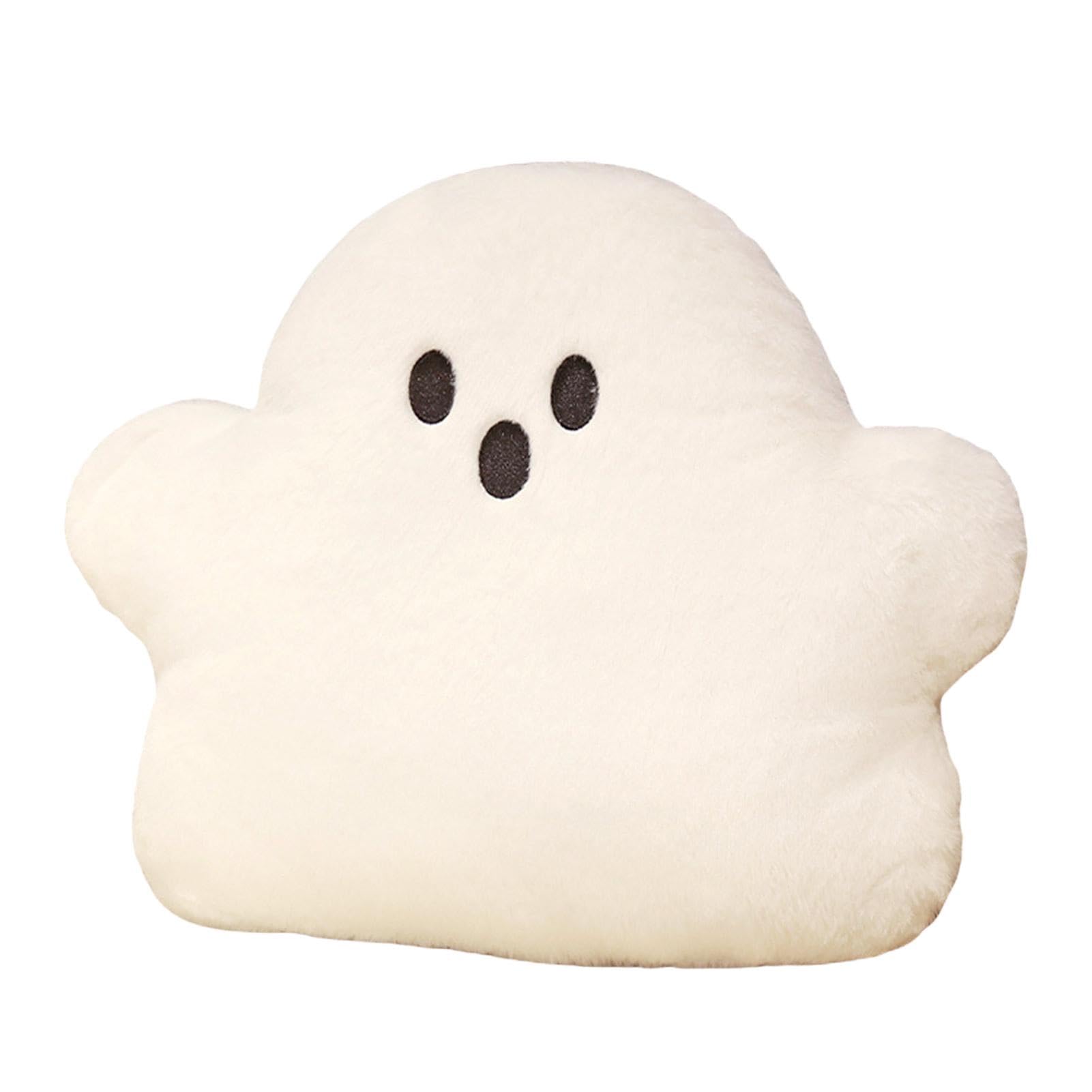 GEUGECY Ghost Plush Toy, Cute Ghost Plush Pillow, Soft Ghost Stuffed Animal Plush Ghost Plushies, Halloween Ghost Hugging Pillow, Halloween Plush Toys for Sofa Couch Bed Car Home Party Decoration