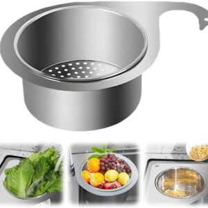 Stainless Steel Swan Sink Strainer Basket, Stainless Steel Draining Basket for Sink, 2024 Multi-Functional Drain Basket Quick Drain Kitchen Tools, Sink Hangs on Faucet Fits All Sink (1pc)