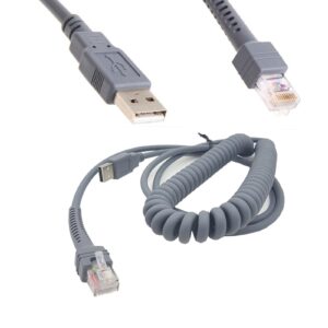 Rooyar Convenient USB Cable for Symbol LS2208 LS2208AP LS1203 LS4208 LS4278 Barcode Scanner 9ft Coiled