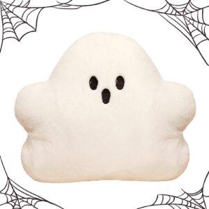 GEUGECY Ghost Plush Toy, Cute Ghost Plush Pillow, Soft Ghost Stuffed Animal Plush Ghost Plushies, Halloween Ghost Hugging Pillow, Halloween Plush Toys for Sofa Couch Bed Car Home Party Decoration